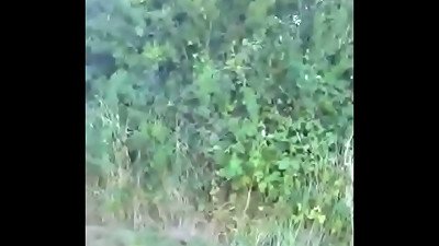 bi crossdresser takes his first-ever public walk dressed up like a chick and when he saw someone coming he was going to walk right past them but finished up running off instead