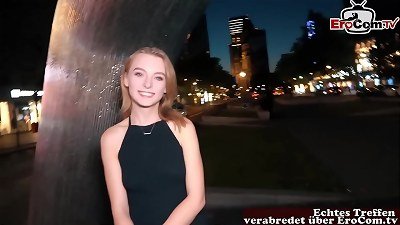 nice german blond teenager with smallish boobs at a real Fuckdate